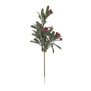 Ramura decorativa Festive Berries verde 17x38 cm imagine