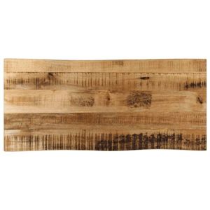 vidaXL Blat masă, contur natural, 100x40x2, 5 cm, lemn masiv mango brut imagine