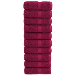 vidaXL Prosoape mâini premium SOLUND 10 buc bordo 30x30 cm 600gsm imagine