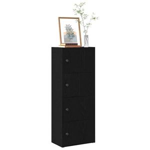 vidaXL Bibliotecă Stejar negru 40x24x102 cm Lemn prelucrat imagine