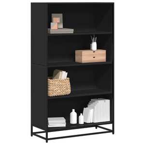 vidaXL Bibliotecă, negru, 80, 5x35x139 cm, lemn prelucrat imagine