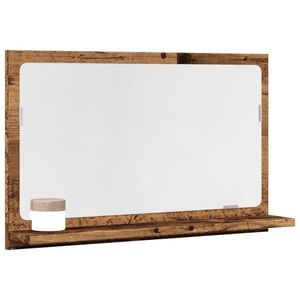 vidaXL Dulap baie cu oglindă, lemn vechi, 60x11x37 cm, lemn prelucrat imagine