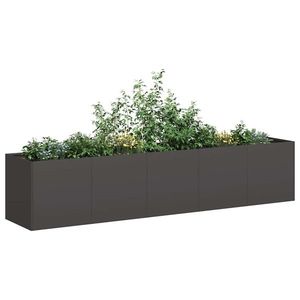 vidaXL Jardinier negru 200x40x40 cm Oțel laminat la rece imagine