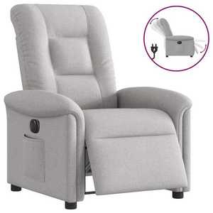 vidaXL Scaun reclinabil electric Cloud Grey Fabric imagine