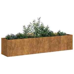 vidaXL Jardinieră Rusty 200x40x40 cm Oțel pentru intemperii imagine