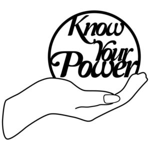 Decoratiune de perete, Know Your Power, Tanelorn, 52x46 cm, metal imagine