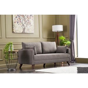 Canapea fixa Bella Sofa, Balcab Home, 2 locuri, 177x81x85 cm, lemn, maro imagine