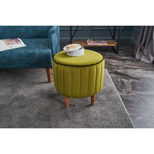 Taburet Lindy Puf, Balcab Home, 40x40x40 cm, lemn, verde imagine