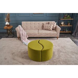 Taburet Alis Puf, Balcab Home, 80x80x40 cm, lemn, verde imagine