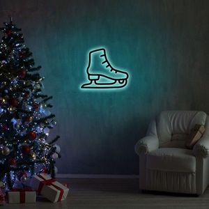 Lampa de perete Ice-Skate 2, Neon Graph, 25x21 cm, albastru imagine