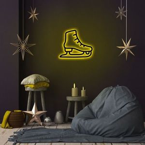 Lampa de perete Ice-Skate 2, Neon Graph, 25x21 cm, galben imagine