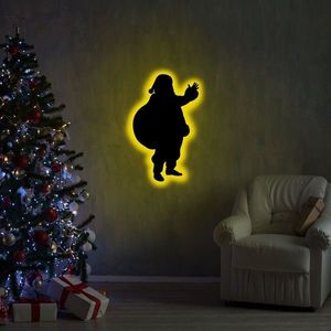 Lampa de perete Santa Claus 2, Neon Graph, 32x52 cm, galben imagine