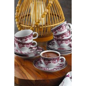 Set de cafea Kutahya Porselen, ZG12KT42093902, 12 piese, portelan imagine