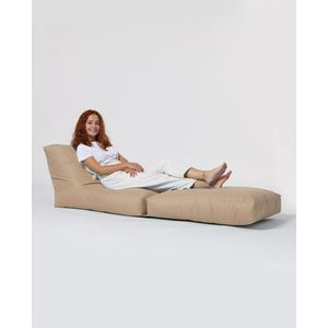 Fotoliu extensibil, Siesta, Ferndale Bean Bag, 55 - 180 cm, poliester impermeabil, bej nurca imagine