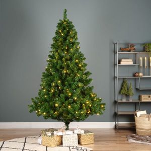 Brad de Craciun cu 260 LED-uri Imperial Pine, Everlands, IP44, 525 varfuri, 117x180 cm, verde imagine