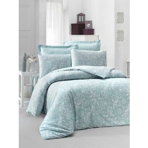 Lenjerie de pat dubla King (EU) Verano - Mint, Victoria, 3 piese, 260x220 cm, bumbac satinat, multicolor imagine