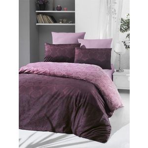 Lenjerie de pat dubla King (US) Pandora - Rose, Victoria, 3 piese, 260x220 cm, bumbac satinat, multicolor imagine