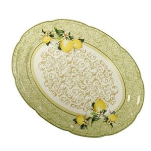 Platou pentru servire Limoni, Brandani, 39.5 x 30 cm, portelan New Bone China imagine