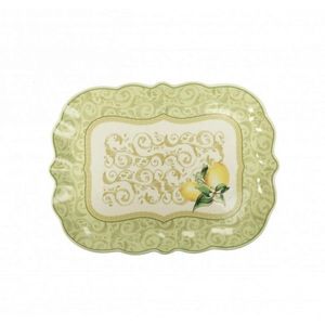 Platou servire Limoni, Brandani, 33 x 24.5 cm, portelan New Bone China imagine