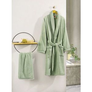 Set halate de baie, Cotton Box, Deluxe, Bumbac, Verde imagine