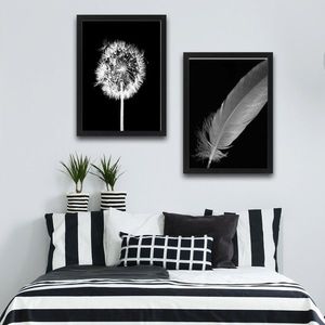 Set 2 tablouri decorative, Dandelion Feather Set, PAL, Hartie, Multicolor imagine