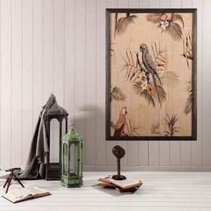 Tablou decorativ, Bird Heaven, Lemn, Lemn, Multicolor imagine