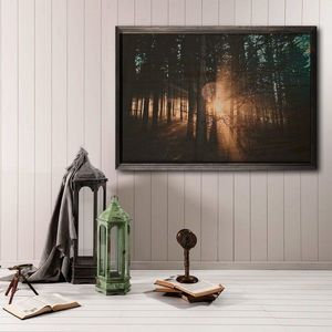 Tablou decorativ, Forest, Lemn, Lemn, Multicolor imagine