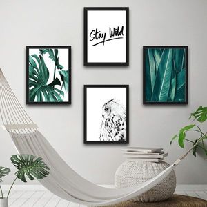 Set 4 tablouri decorative, Stay Wild Set 4, PAL, Hartie, Multicolor imagine