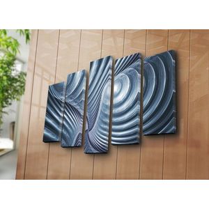 Set 5 tablouri decorative, 5PATK-245, Canvas, 19 x 70 cm, Multicolor imagine