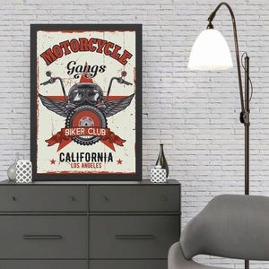 Tablou decorativ, Motorcycle Gangs (40 x 55), MDF , Polistiren, Multicolor imagine