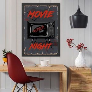 Tablou decorativ, Movie Night (40 x 55), MDF , Polistiren, Multicolor imagine