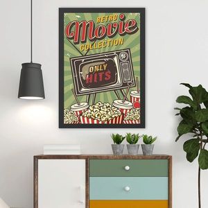 Tablou decorativ, Retro Movie Collection 2 (40 x 55), MDF , Polistiren, Multicolor imagine