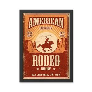 Tablou decorativ, Rodeo Show (40 x 55), MDF , Polistiren, Multicolor imagine