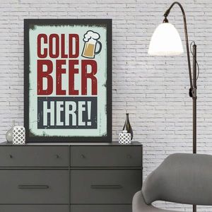 Tablou decorativ, Cold Beer (55 x 75), MDF , Polistiren, Multicolor imagine