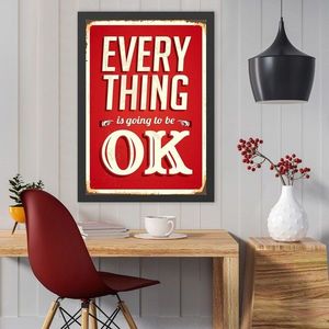 Tablou decorativ, Everything OK 2 (55 x 75), MDF , Polistiren, Multicolor imagine