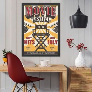 Tablou decorativ, Movie Festival (55 x 75), MDF , Polistiren, Multicolor imagine