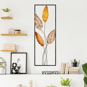 Decoratiune de perete, Timeyi 2, Metal, Dimensiune: 32 x 90 cm, Multicolor imagine