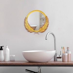 Oglinda decorativa, Palm Mirror M, Metal, Dimensiune: 48 x 45 cm, Auriu imagine