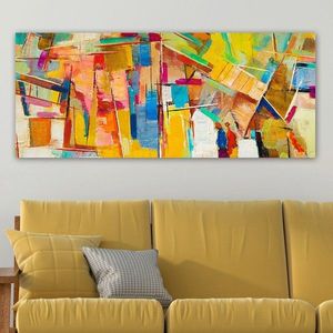 Tablou decorativ, YTY129236510_50120, Canvas, Lemn, Multicolor imagine