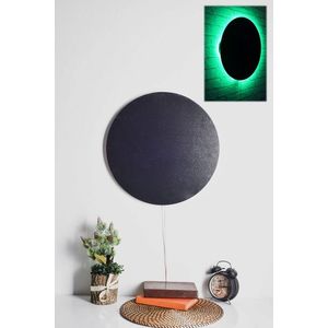 Decoratiune luminoasa LED, Circle, MDF, 60 LED-uri, Verde imagine