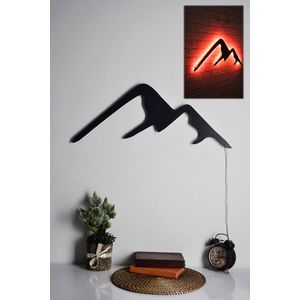 Decoratiune luminoasa LED, Mountain, MDF, 60 LED-uri, Rosu imagine