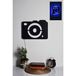 Decoratiune luminoasa LED, Camera, MDF, 60 LED-uri, Albastru imagine