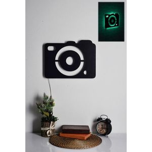 Decoratiune luminoasa LED, Camera, MDF, 60 LED-uri, Verde imagine