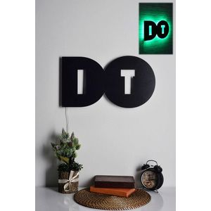 Decoratiune luminoasa LED, Do It, MDF, 60 LED-uri, Verde imagine