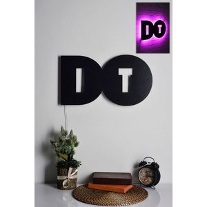 Decoratiune luminoasa LED, Do It, MDF, 60 LED-uri, Roz imagine