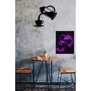 Decoratiune luminoasa LED, Coffee, MDF, 60 LED-uri, Roz imagine