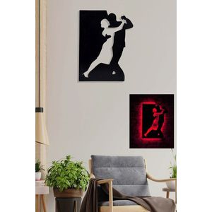 Decoratiune luminoasa LED, Dancing Couple, MDF, 60 LED-uri, Rosu imagine