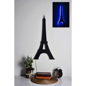 Decoratiune luminoasa LED, Eiffel Tower, MDF, 60 LED-uri, Albastru imagine