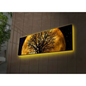 Tablou decorativ cu lumina LED, 3090DACT-71, Canvas, 30 x 90 cm, Multicolor imagine