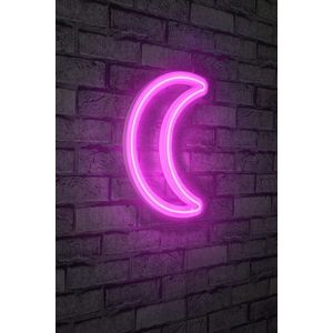 Decoratiune luminoasa LED, Crescent, Benzi flexibile de neon, DC 12 V, Roz imagine